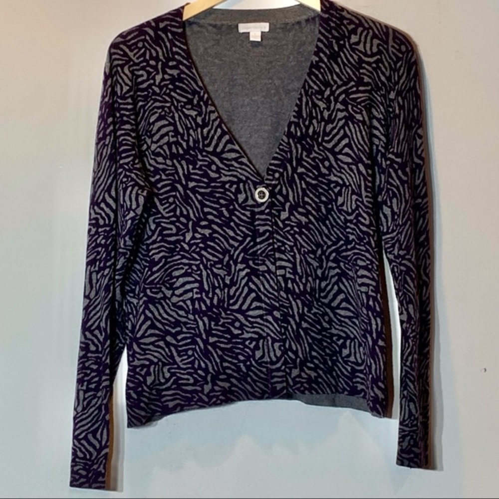 EUC Charter Club gray and purple sweater